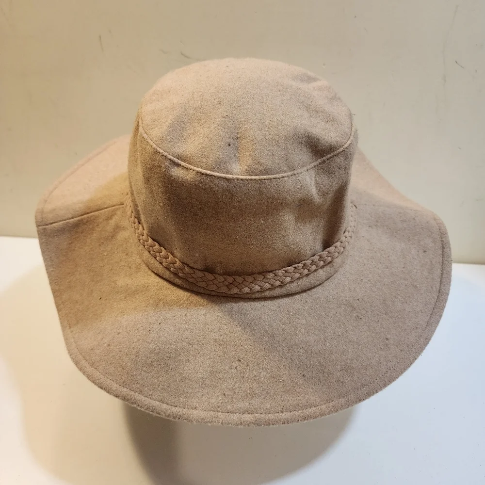 ASN Beige Wide Brim Hat OS